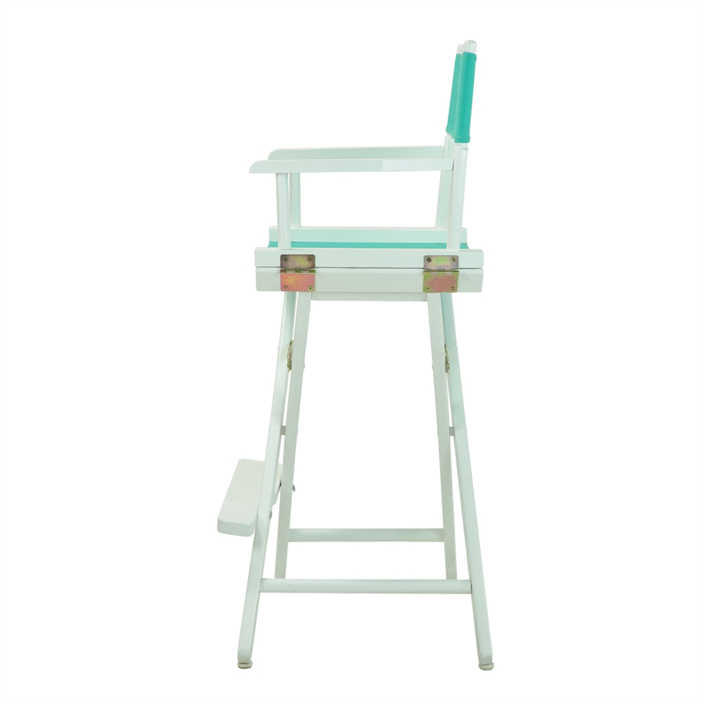 30" Director's Chair White Frame-Teal Canvas. Picture 3