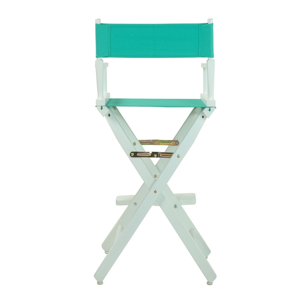 30" Director's Chair White Frame-Teal Canvas. Picture 4