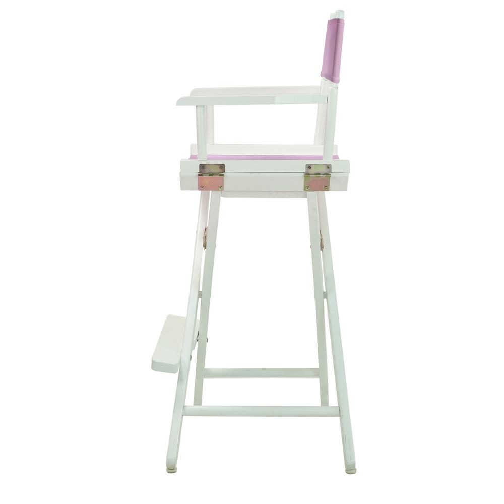 30" Director's Chair White Frame-Pink Canvas. Picture 2