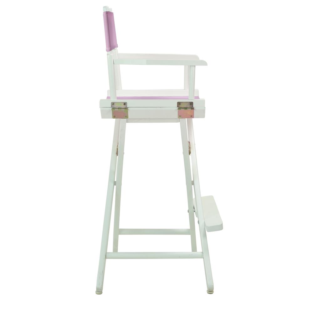 30" Director's Chair White Frame-Pink Canvas. Picture 3