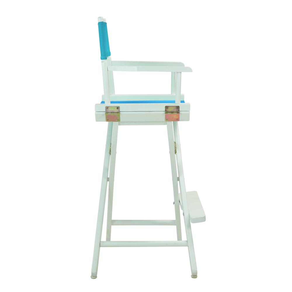 30" Director's Chair White Frame-Turquoise Canvas. Picture 3