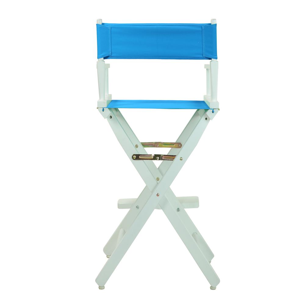 30" Director's Chair White Frame-Turquoise Canvas. Picture 4