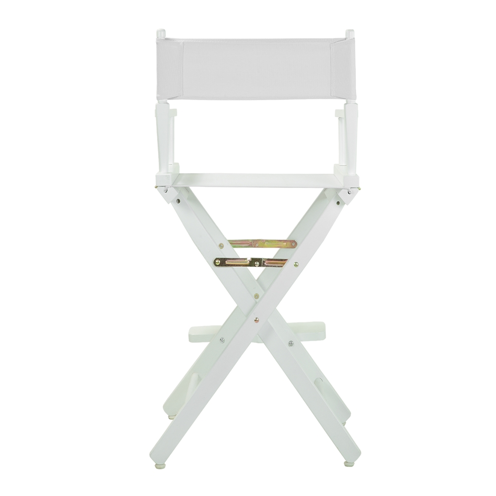 30" Director's Chair White Frame-White Canvas. Picture 4