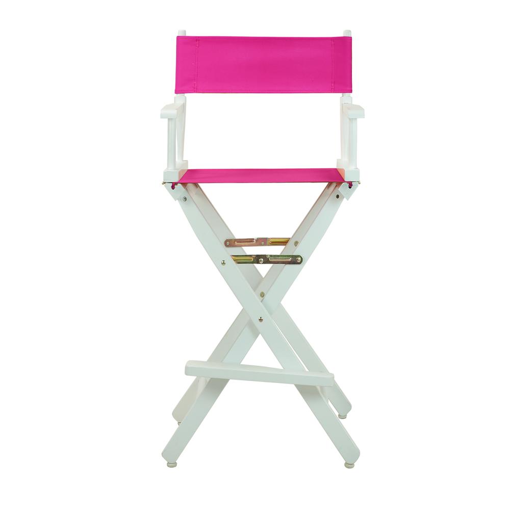 30" Director's Chair White Frame-Magenta Canvas. Picture 1