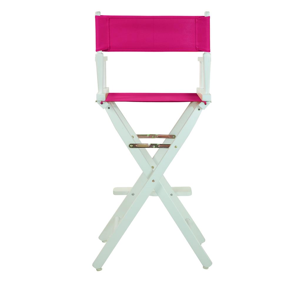 30" Director's Chair White Frame-Magenta Canvas. Picture 4