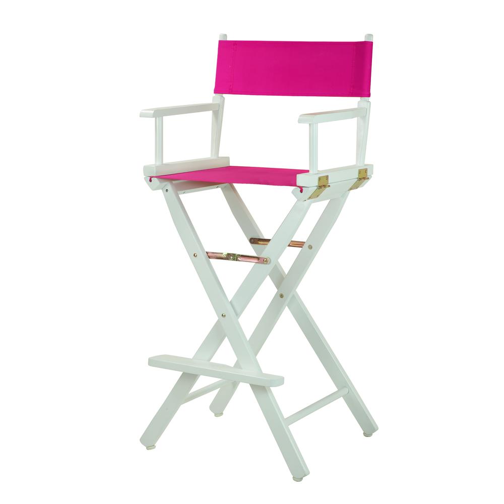 30" Director's Chair White Frame-Magenta Canvas. Picture 5