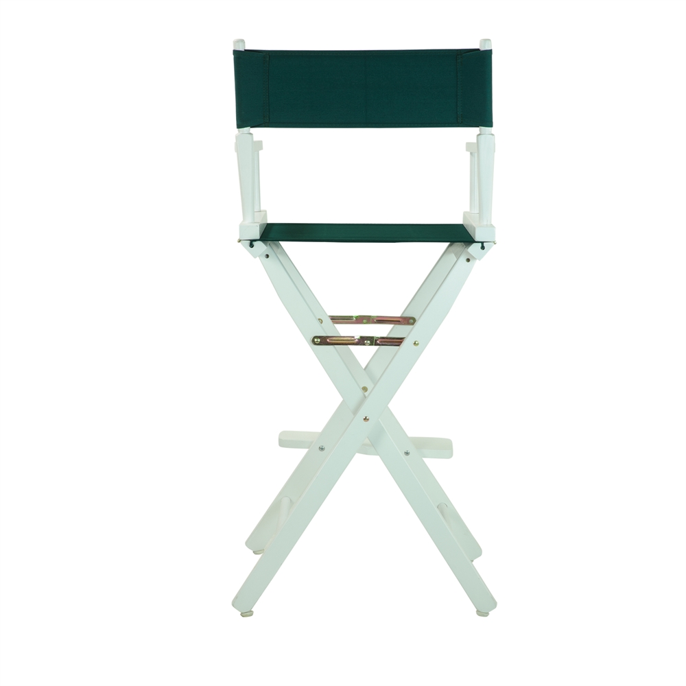 30" Director's Chair White Frame-Hunter Green Canvas. Picture 4