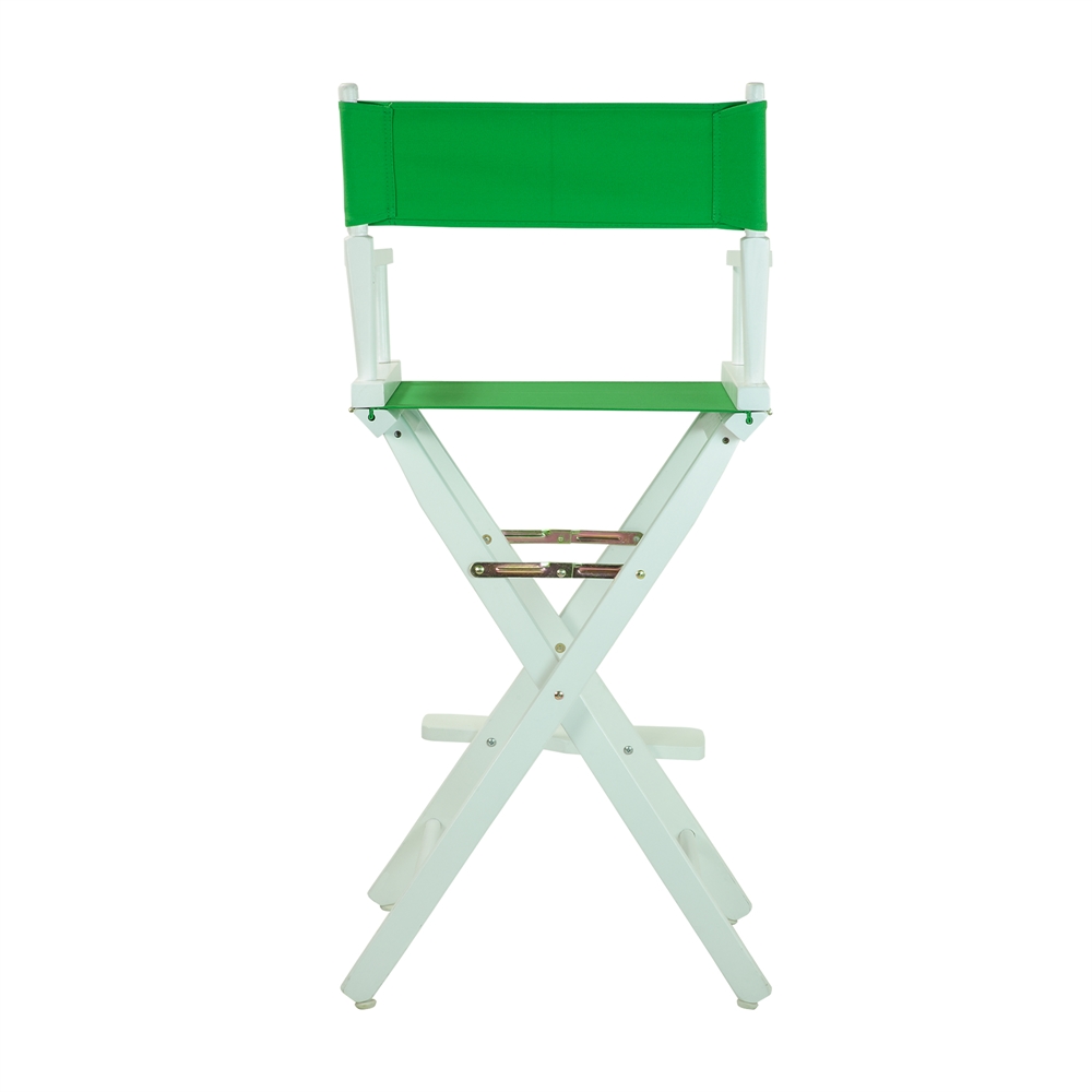 30" Director's Chair White Frame-Green Canvas. Picture 4