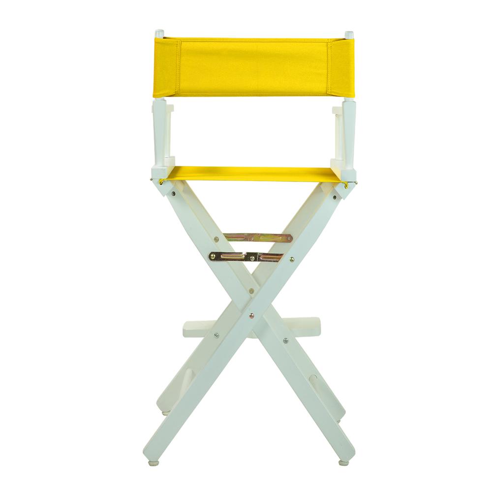30" Director's Chair White Frame-Gold Canvas. Picture 4