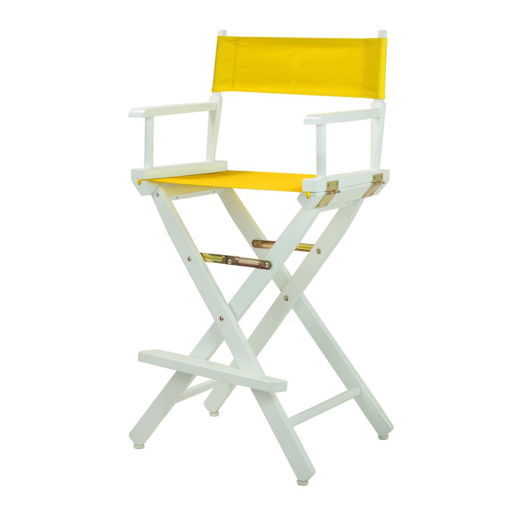 30" Director's Chair White Frame-Gold Canvas. Picture 5