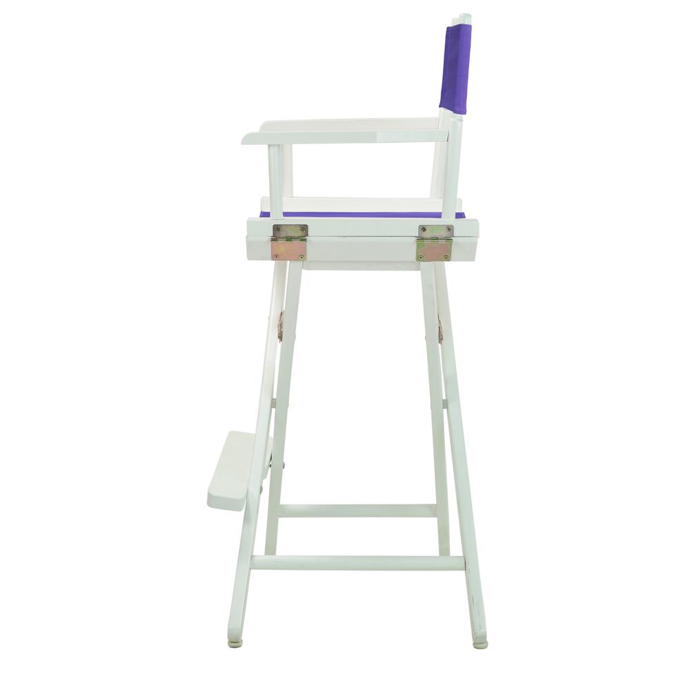 30" Director's Chair White Frame-Purple Canvas. Picture 2