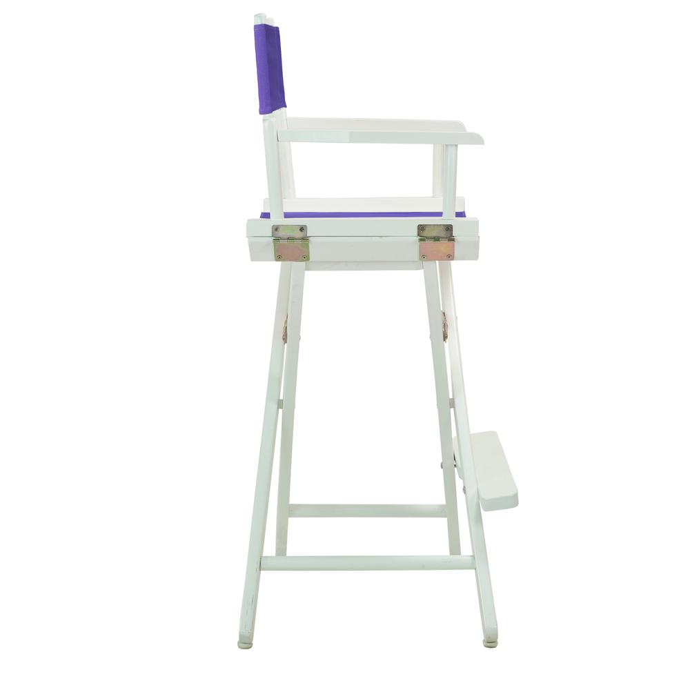 30" Director's Chair White Frame-Purple Canvas. Picture 3