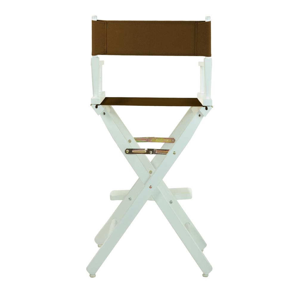 30" Director's Chair White Frame-Brown Canvas. Picture 4