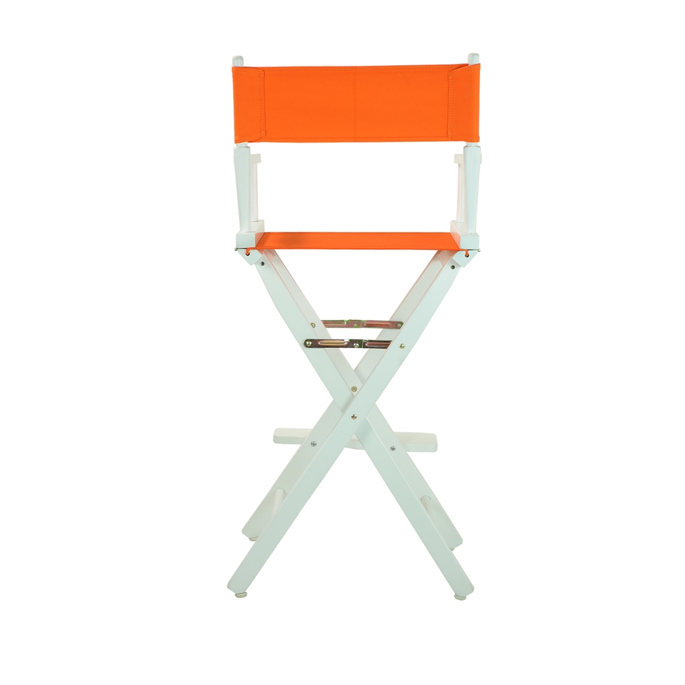 30" Director's Chair White Frame-Tangerine Canvas. Picture 4