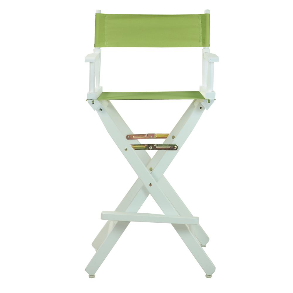 30" Director's Chair White Frame-Lime Green Canvas. Picture 1