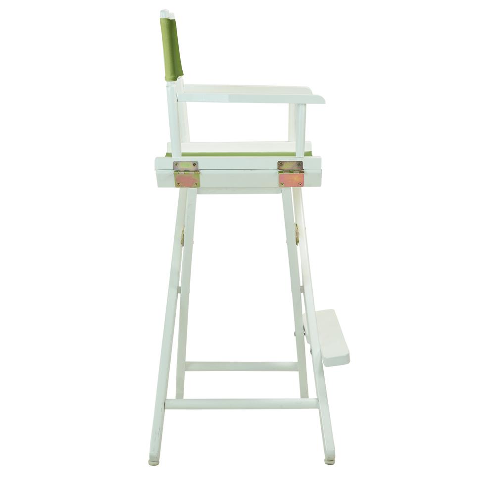 30" Director's Chair White Frame-Lime Green Canvas. Picture 3