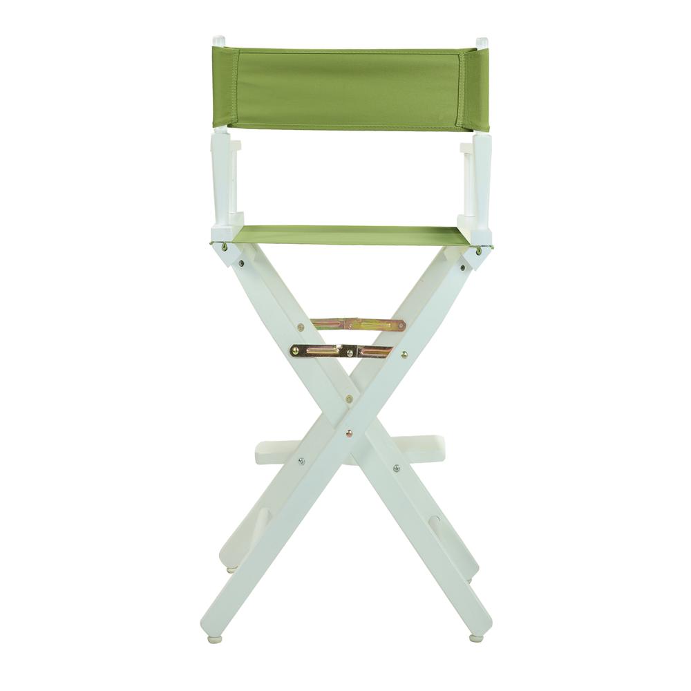 30" Director's Chair White Frame-Lime Green Canvas. Picture 4