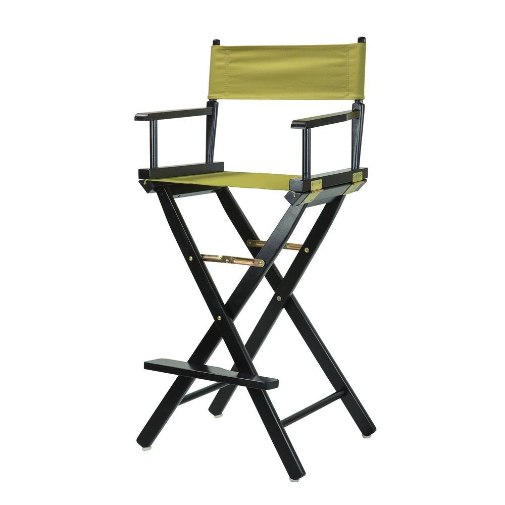 30" Director's Chair Black Frame-Olive Canvas. Picture 2