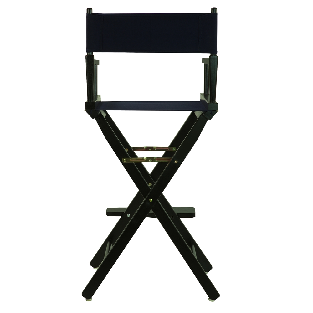 30" Director's Chair Black Frame-Navy Blue Canvas. Picture 3