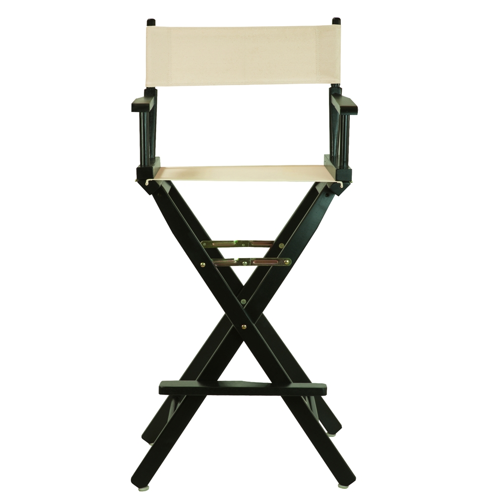30" Director's Chair Black Frame-Natural/Wheat Canvas. The main picture.