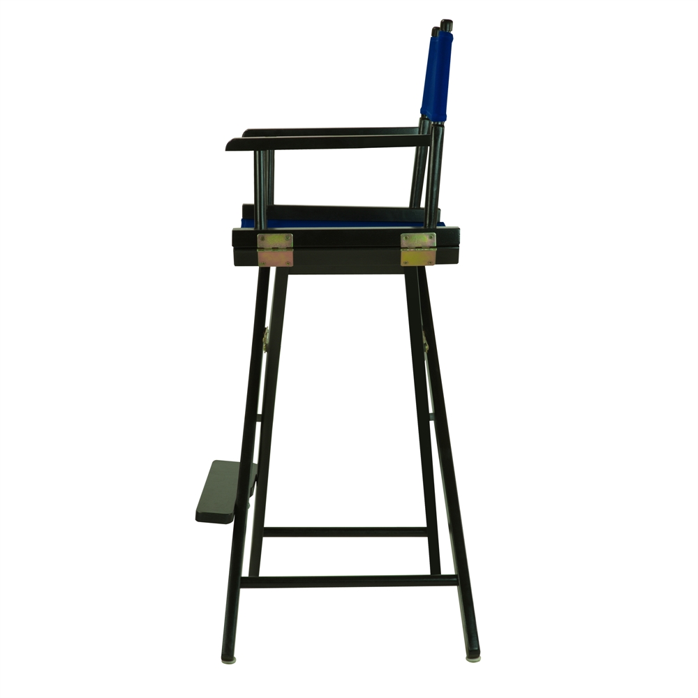 30" Director's Chair Black Frame-Royal Blue Canvas. Picture 2