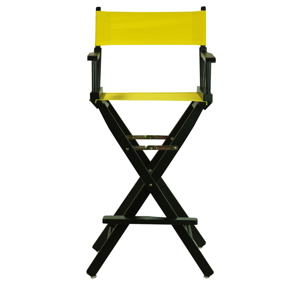 30" Director's Chair Black Frame-Yellow Canvas. Picture 1
