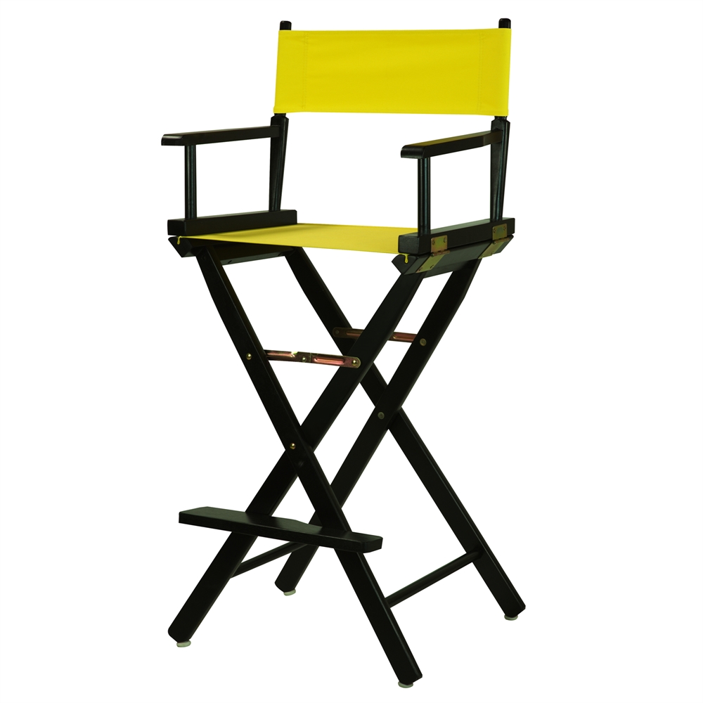30" Director's Chair Black Frame-Yellow Canvas. Picture 4
