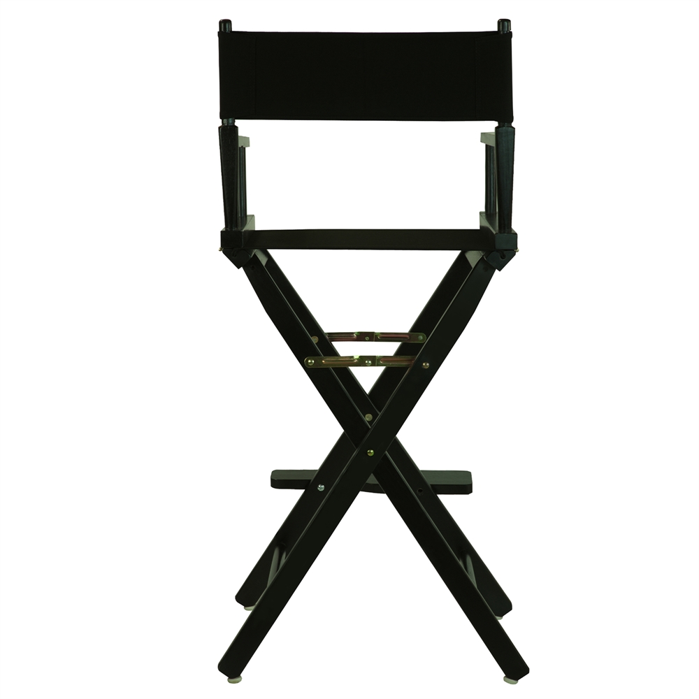 30" Director's Chair Black Frame-Black Canvas. Picture 4