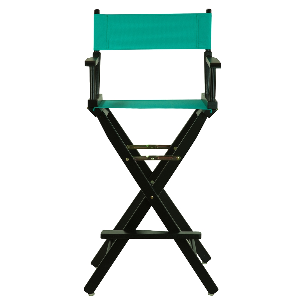 30" Director's Chair Black Frame-Teal Canvas. Picture 1