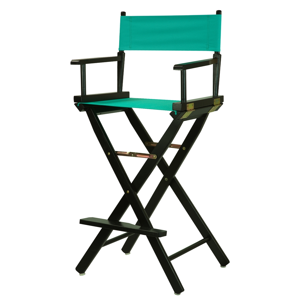 30" Director's Chair Black Frame-Teal Canvas. Picture 4
