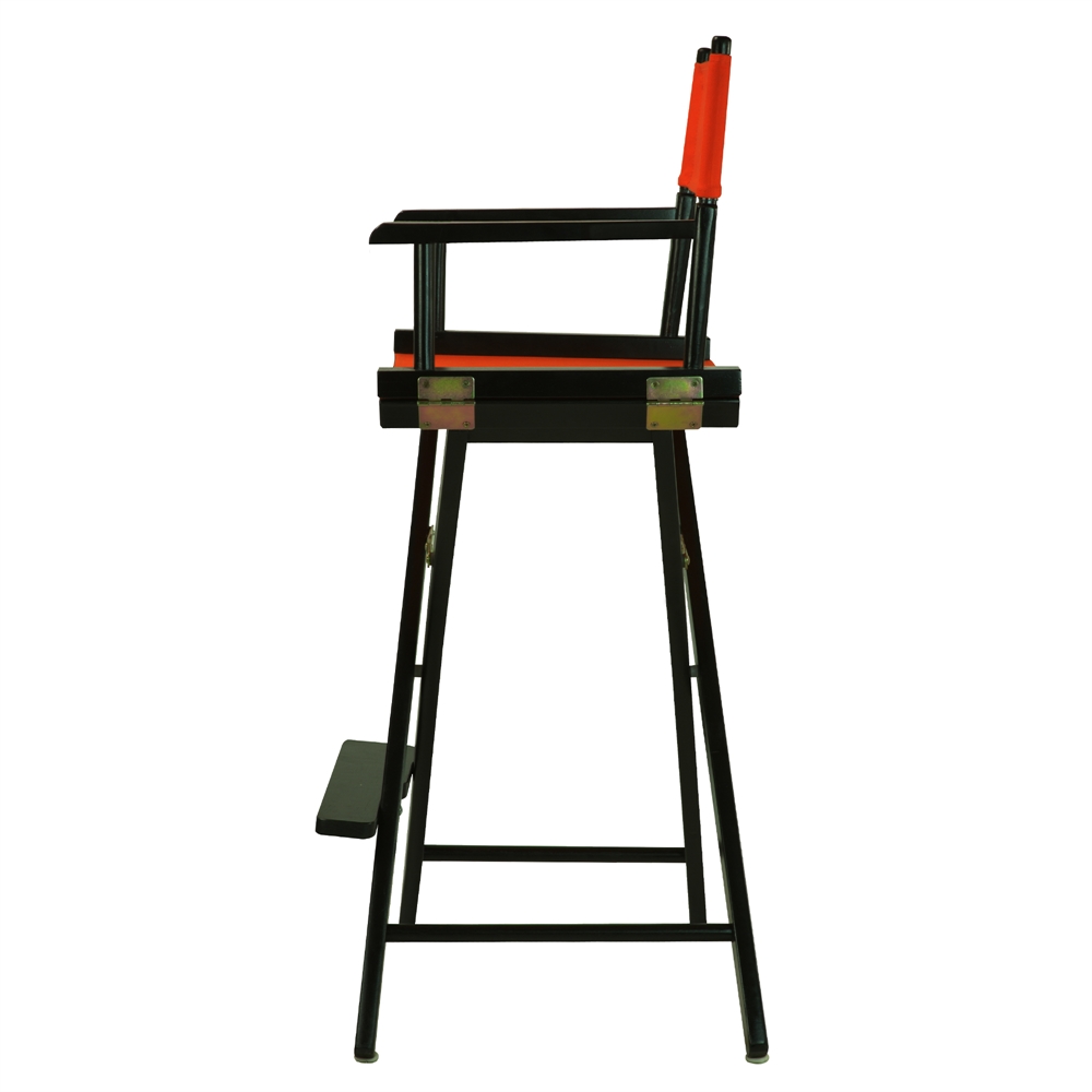 30" Director's Chair Black Frame-Orange Canvas. Picture 2