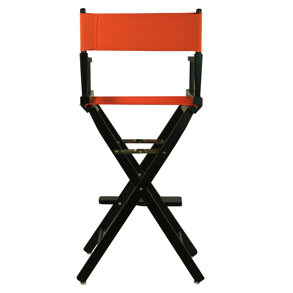 30" Director's Chair Black Frame-Orange Canvas. Picture 3