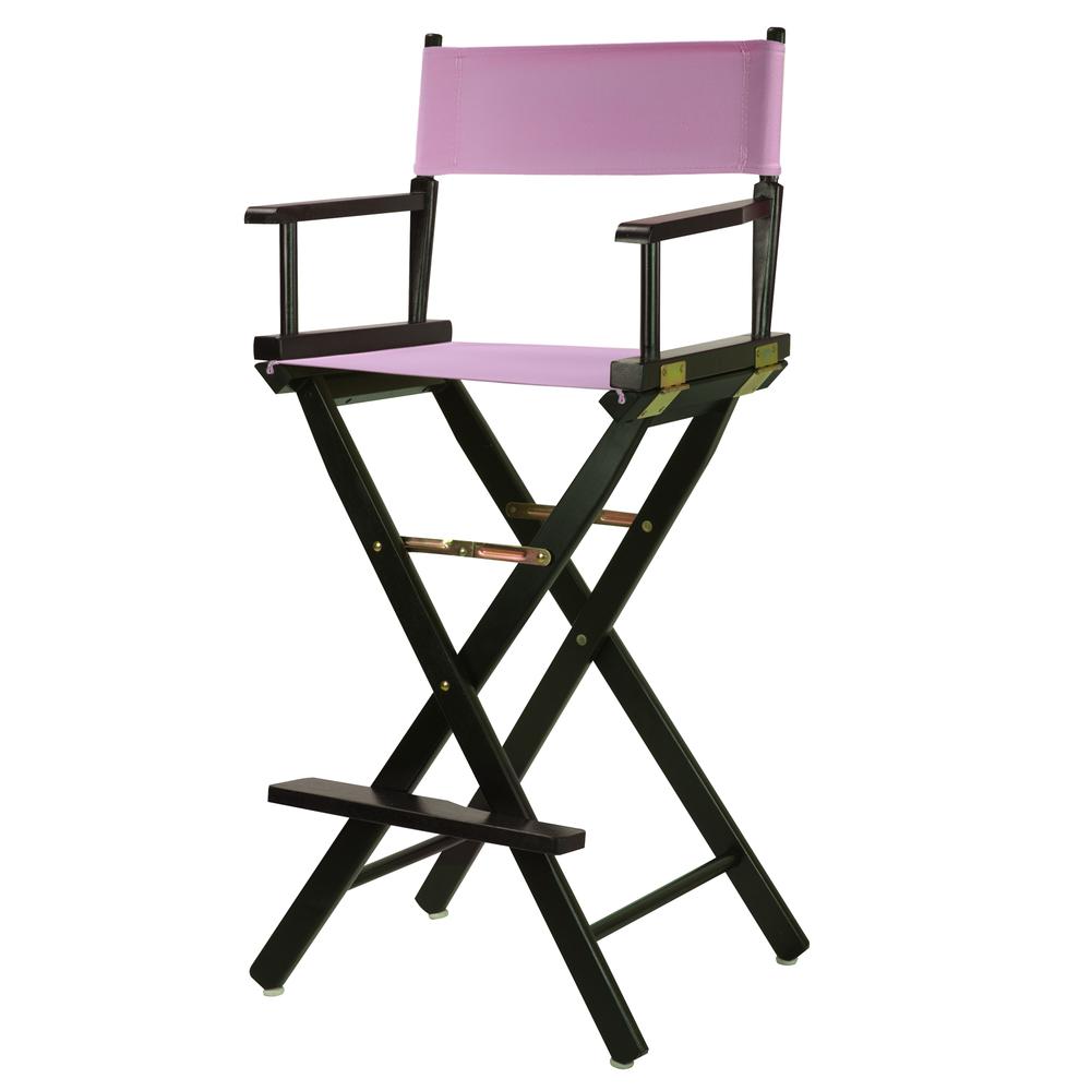 30" Director's Chair Black Frame-Pink Canvas. Picture 5