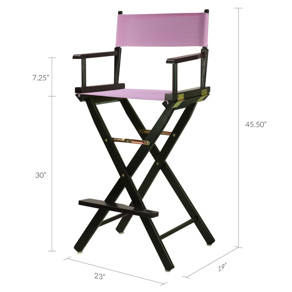 30" Director's Chair Black Frame-Pink Canvas. Picture 6