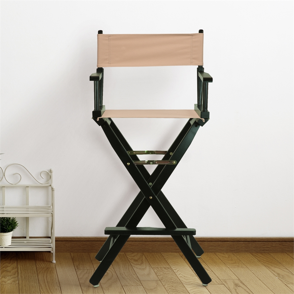 30" Director's Chair Black Frame-Tan Canvas. Picture 8