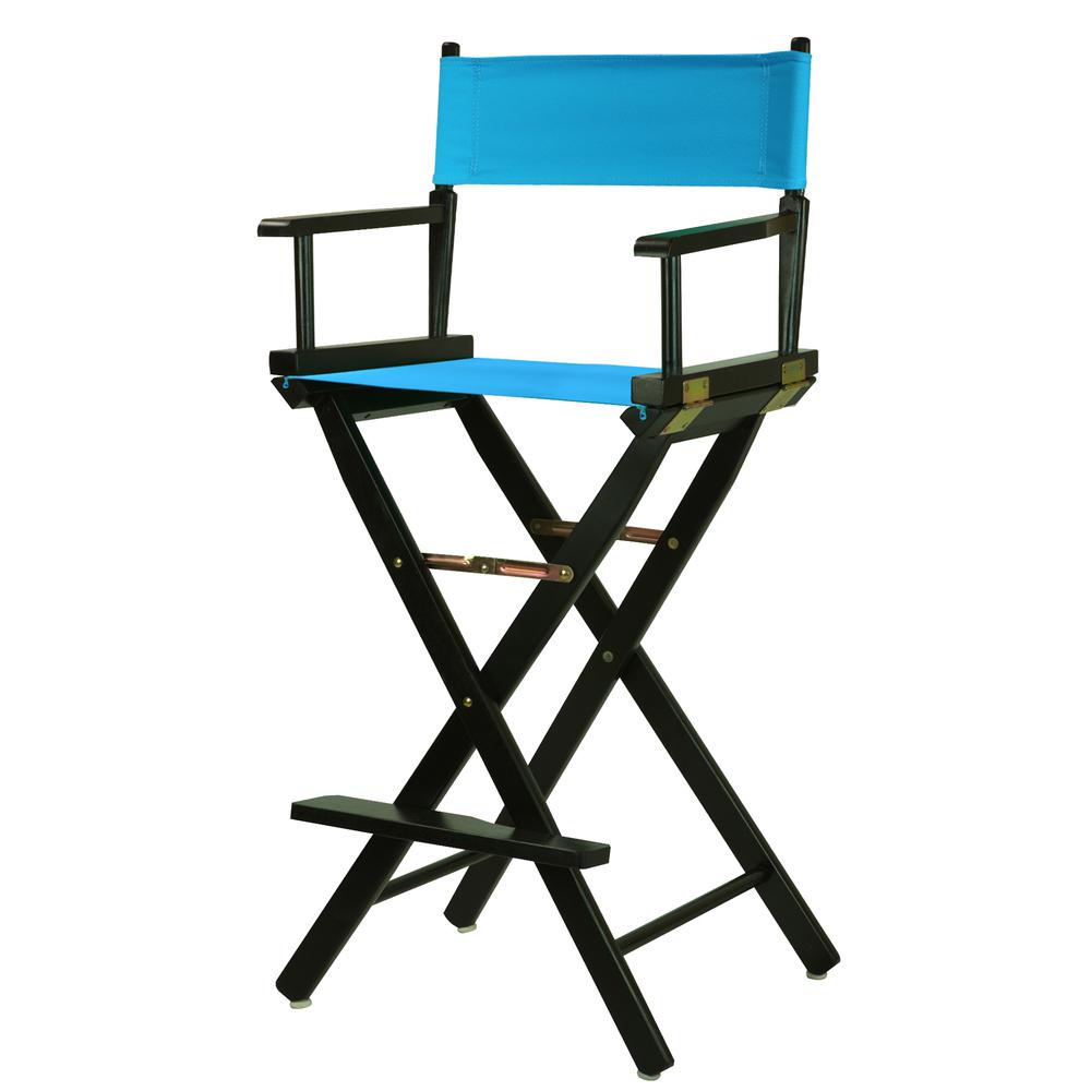 30" Director's Chair Black Frame-Turquoise Canvas. Picture 5