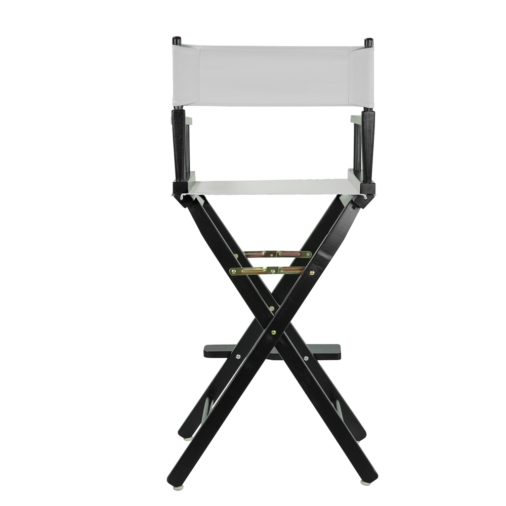 30" Director's Chair Black Frame-White Canvas. Picture 4