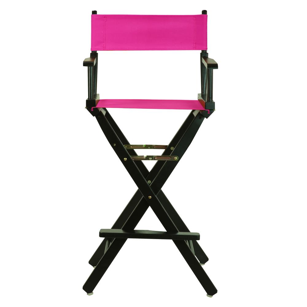 30" Director's Chair Black Frame-Magenta Canvas. Picture 1