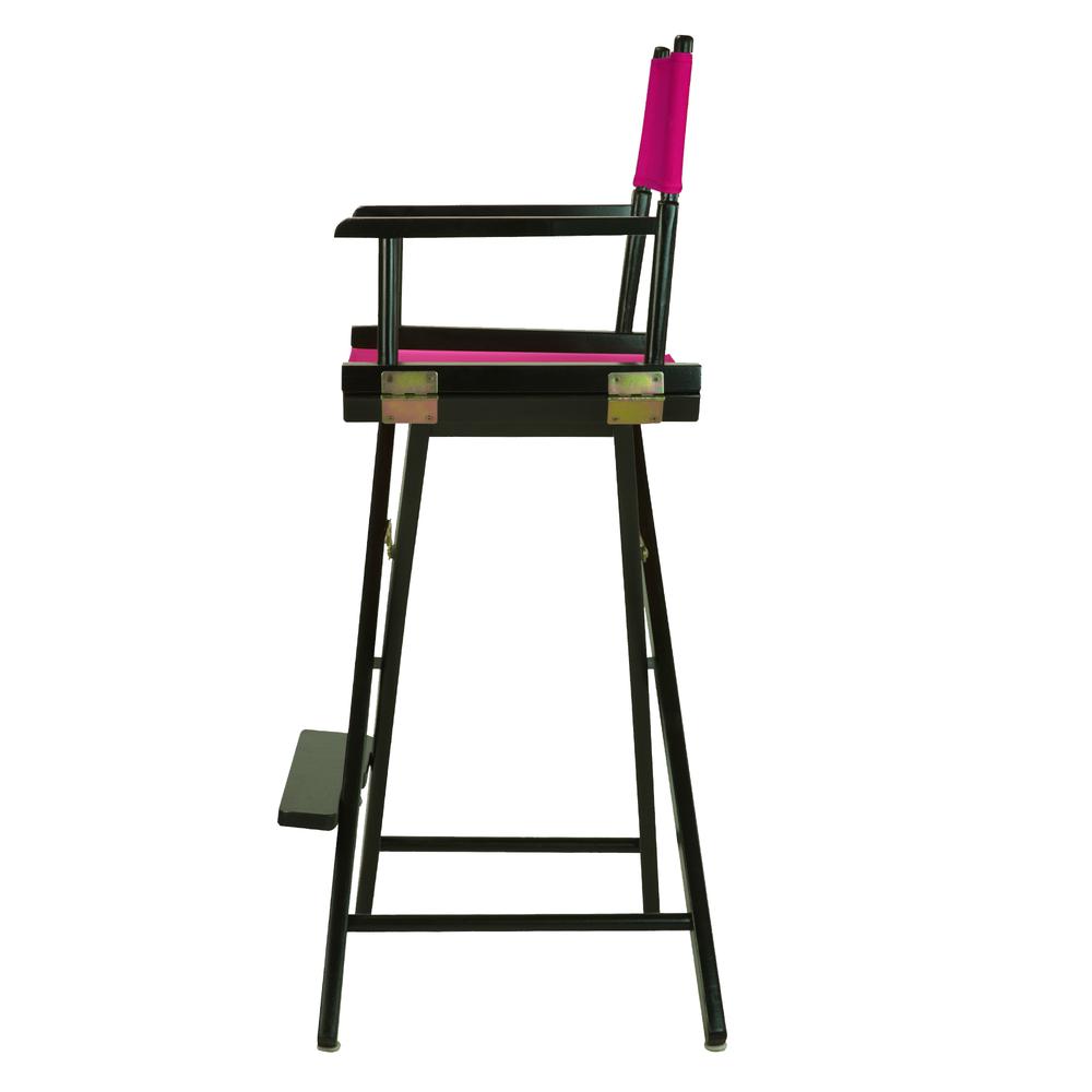 30" Director's Chair Black Frame-Magenta Canvas. Picture 2