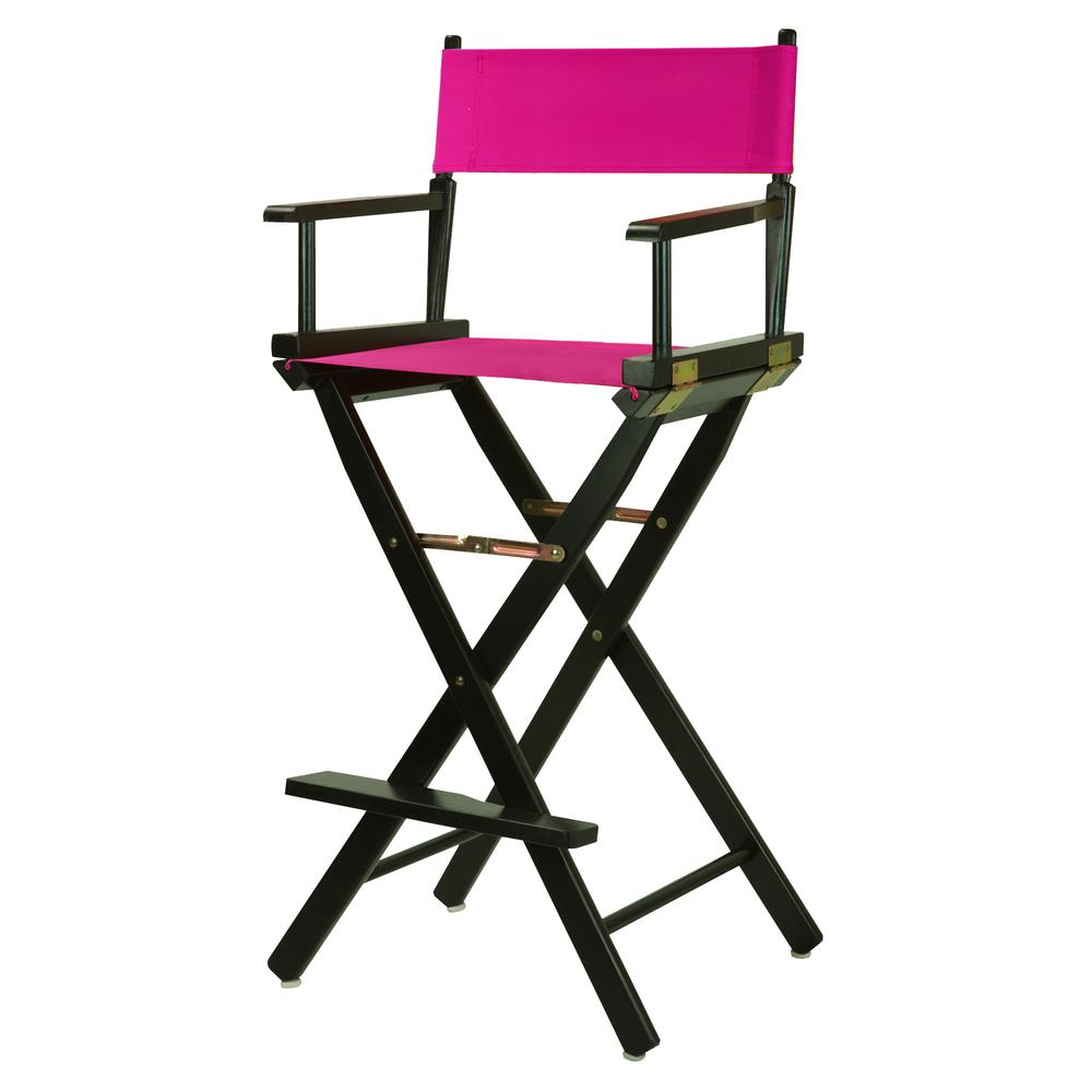 30" Director's Chair Black Frame-Magenta Canvas. Picture 5