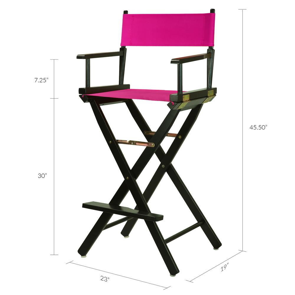 30" Director's Chair Black Frame-Magenta Canvas. Picture 6
