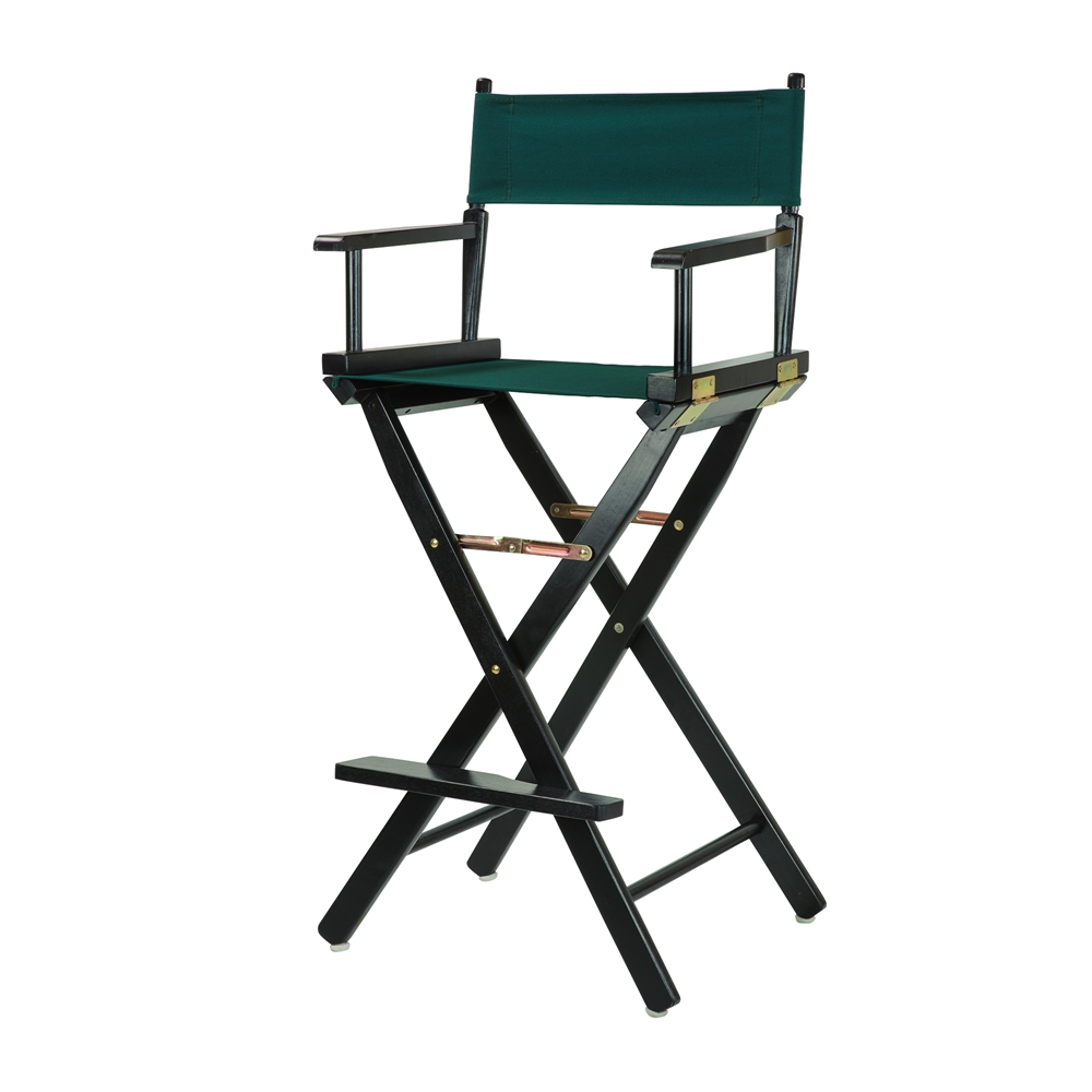 30" Director's Chair Black Frame-Hunter Green Canvas. Picture 2