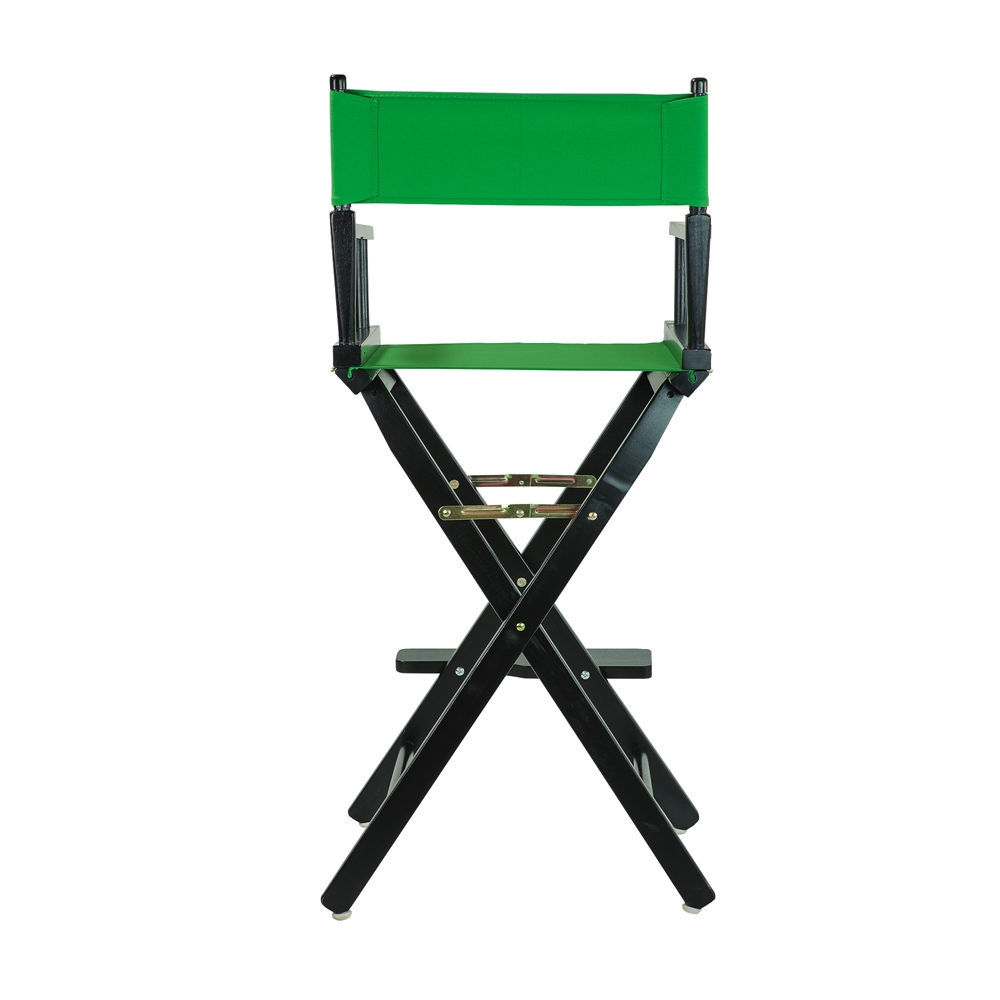 30" Director's Chair Black Frame-Green Canvas. Picture 4