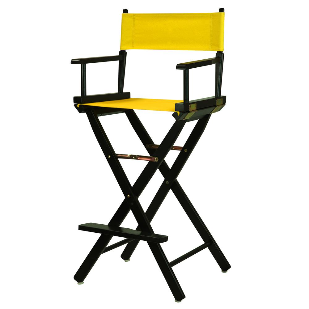30" Director's Chair Black Frame-Gold Canvas. Picture 5