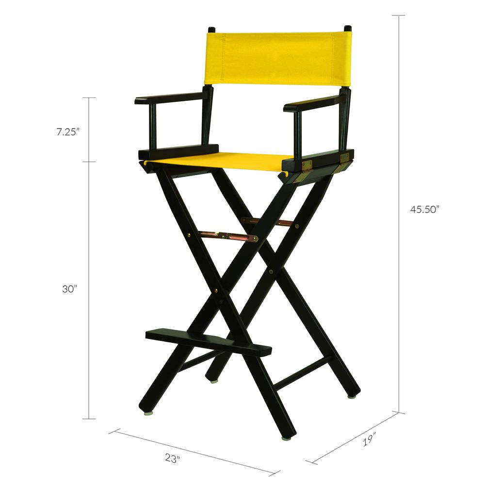 30" Director's Chair Black Frame-Gold Canvas. Picture 6
