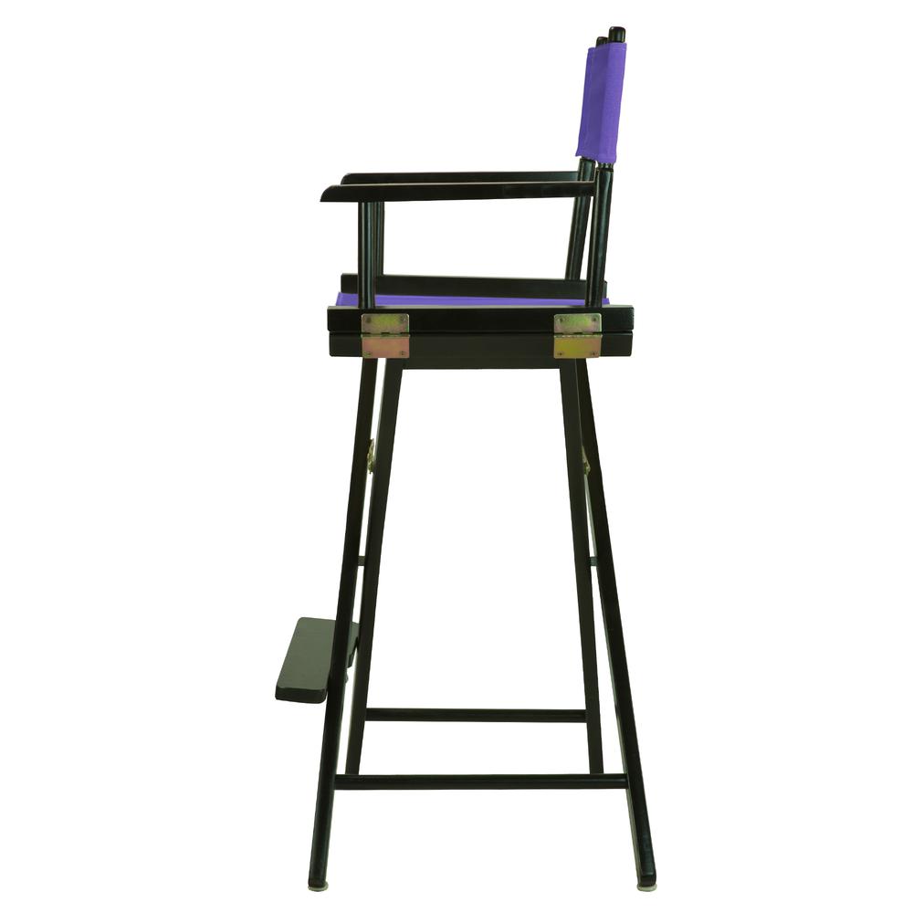 30" Director's Chair Black Frame-Purple Canvas. Picture 2