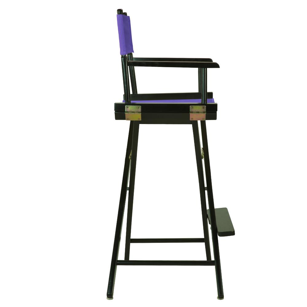 30" Director's Chair Black Frame-Purple Canvas. Picture 3