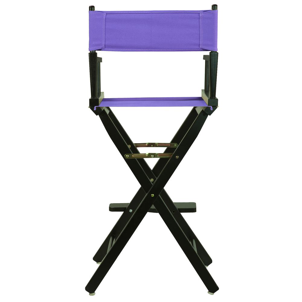 30" Director's Chair Black Frame-Purple Canvas. Picture 4