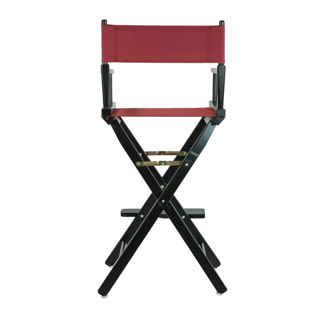 30" Director's Chair Black Frame-Burgundy Canvas. Picture 4