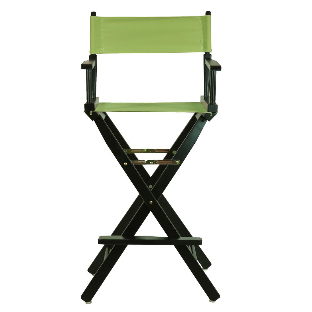 30" Director's Chair Black Frame-Lime Green Canvas. Picture 1